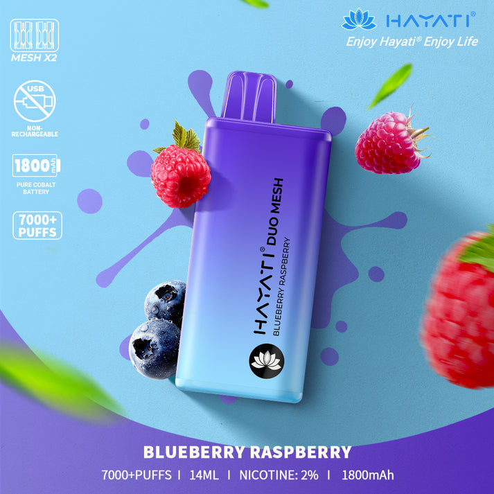 Blueberry Raspberry Hayati Duo Mesh 7000 Puffs