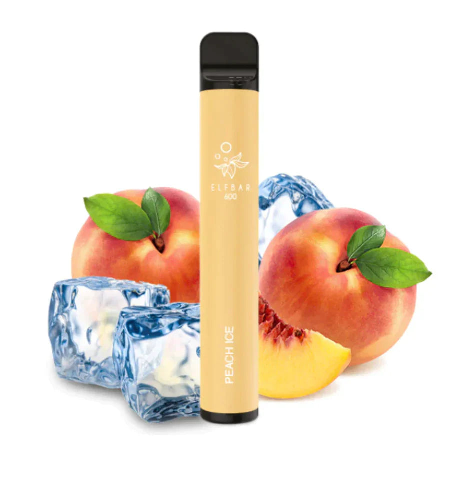 Peach Ice Elf Bar 600 Puffs  Disposable Vape
