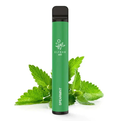 Spearmint Elf Bar 600 Puffs  Disposable Vape