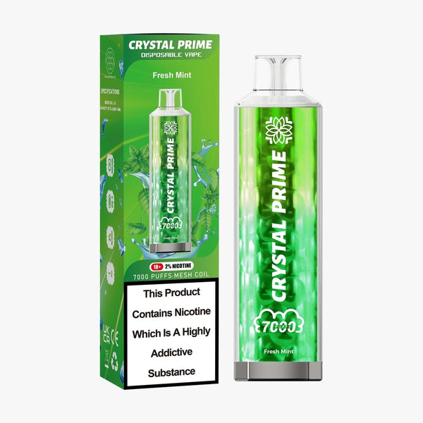 Fresh Mint Crystal Prime 7000 Disposable Vape