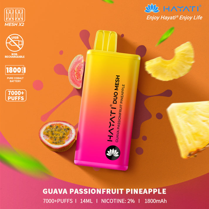 Hayati Duo Mesh 7000 Puffs Disposable Vape Box Deal