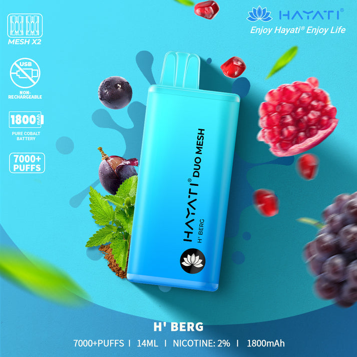 Hayati Duo Mesh 7000 Puffs Disposable Vape Box Deal