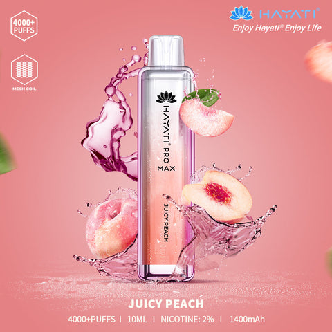 Juicy Peach Crystal Pro Max 4000+ Puffs Disposable Vape