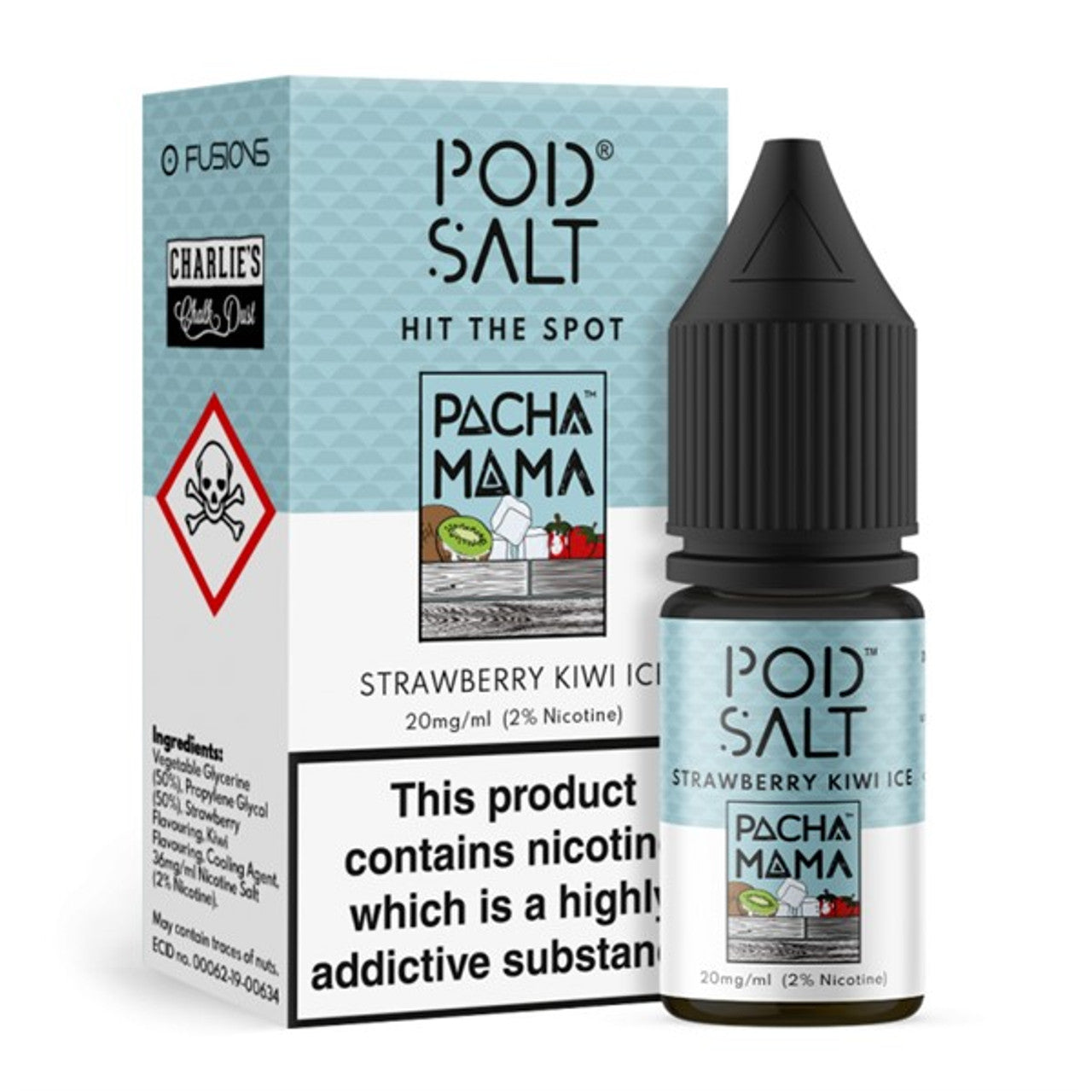 Strawberry Kiwi Ice Nic Salt 20mg E Liquid By Pod Salt