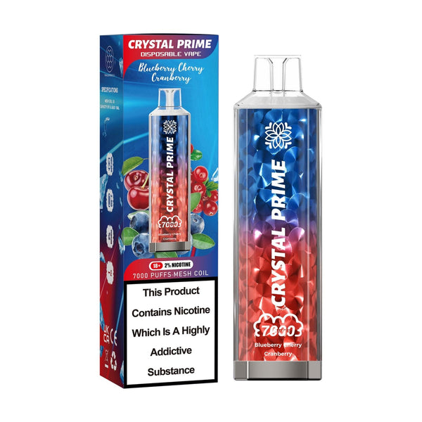 Blueberry Cherry Cranberry Crystal Prime 7000 Disposable Vape