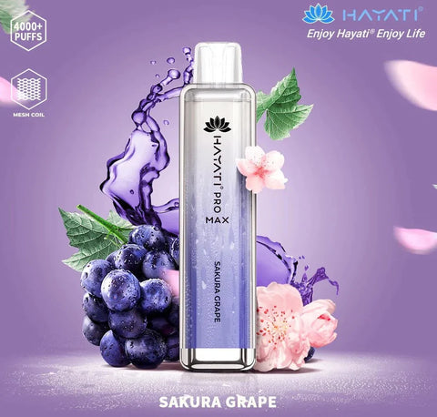 Sakura Grape Crystal Pro Max 4000+ Puffs Disposable Vape