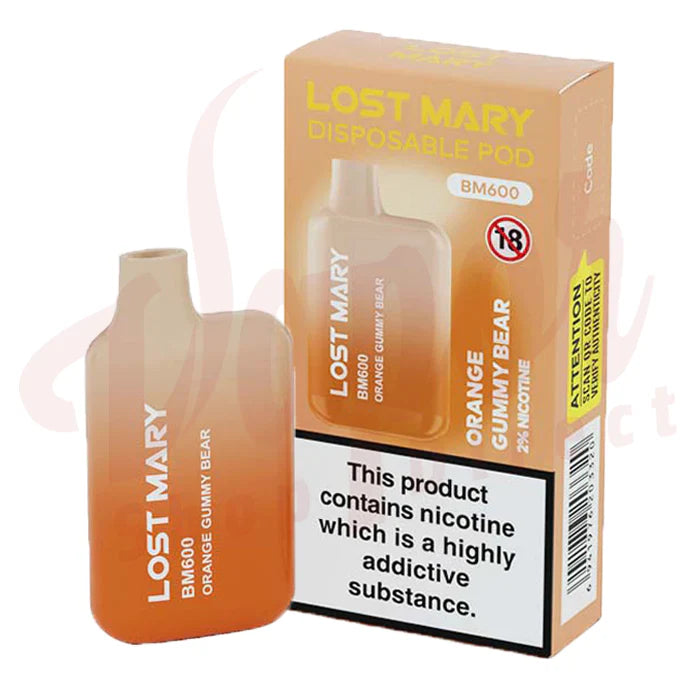 Orange Gummy Bear Lost Mary BM600 Disposable Vape